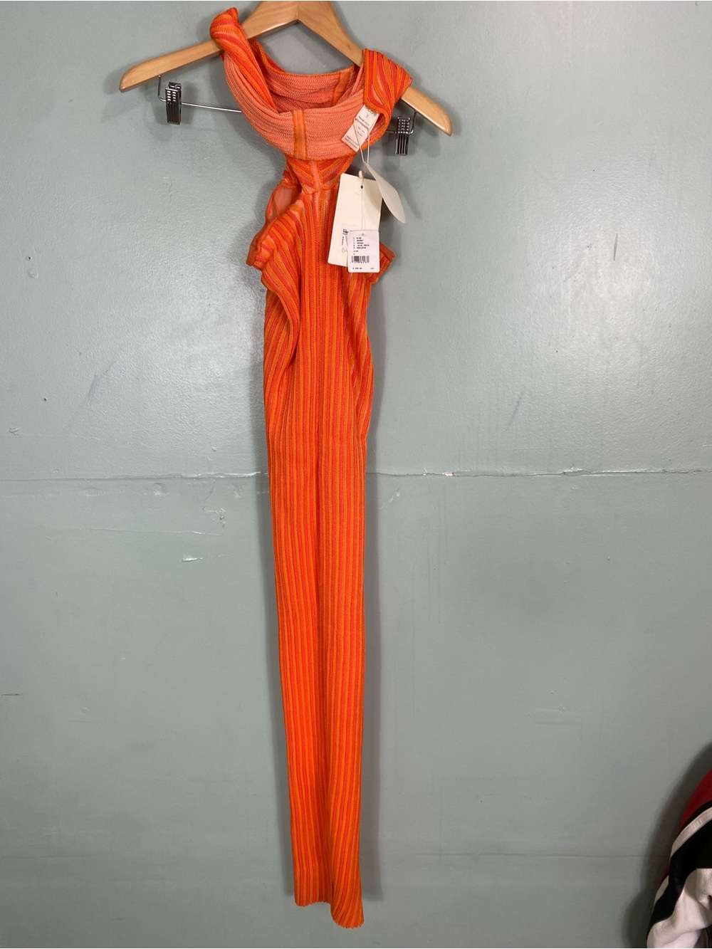 Baobab Jayne Dress Ribbed Stretchy Orange  Small - Picture 2 of 6
